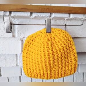 Vibrant Yellow Knit Hat for Kids